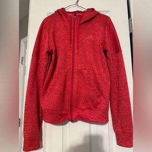Adidas Vibrant Pink Hoodie with Orange Accents